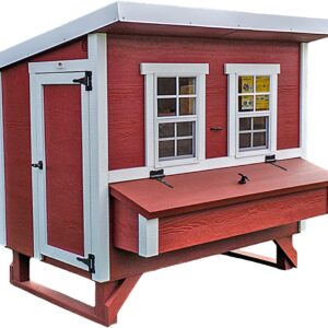 OverEZ Classic Large Chicken Coop for Up to 15 Chickens - Nesting Box - Large Bird, Poultry and Hen House Made from Wood, Made in USA
