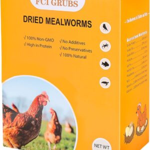 Dried Mealworms 9LB-High Protein Chicken Feed,More Protein,No Additives,Premium Organic Non-GMO,Rich in Protein Meal Worms for Chickens,Wild Birds,Laying Hens,Turkeys-Nutrient-Rich Mealworms