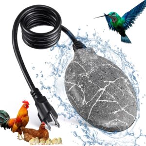 Bird Bath Heaters for Outdoors in Winter, 60W Chicken Water Heater Small Pond Heater De-Icer with Thermostatically Controlled, Pond Warmer for Fish Ponds, Suitable for Birds Chicken Duck Drinking