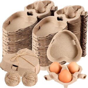 32 Pcs Heart Shaped Egg Carton for Valentine's Day & Easter, Reusable Egg Cartons Holds 3 Eggs, Bulk for Home Kitchen Baking Storage (32)