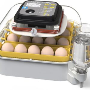 MATICOOPX 20 Egg Incubator with Humidity Display, Egg Candler, Automatic Egg Turner, for Hatching Chickens